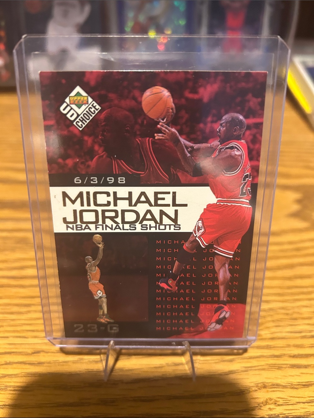 Michael Jordan NBA Finals Shots Trading Card - Red